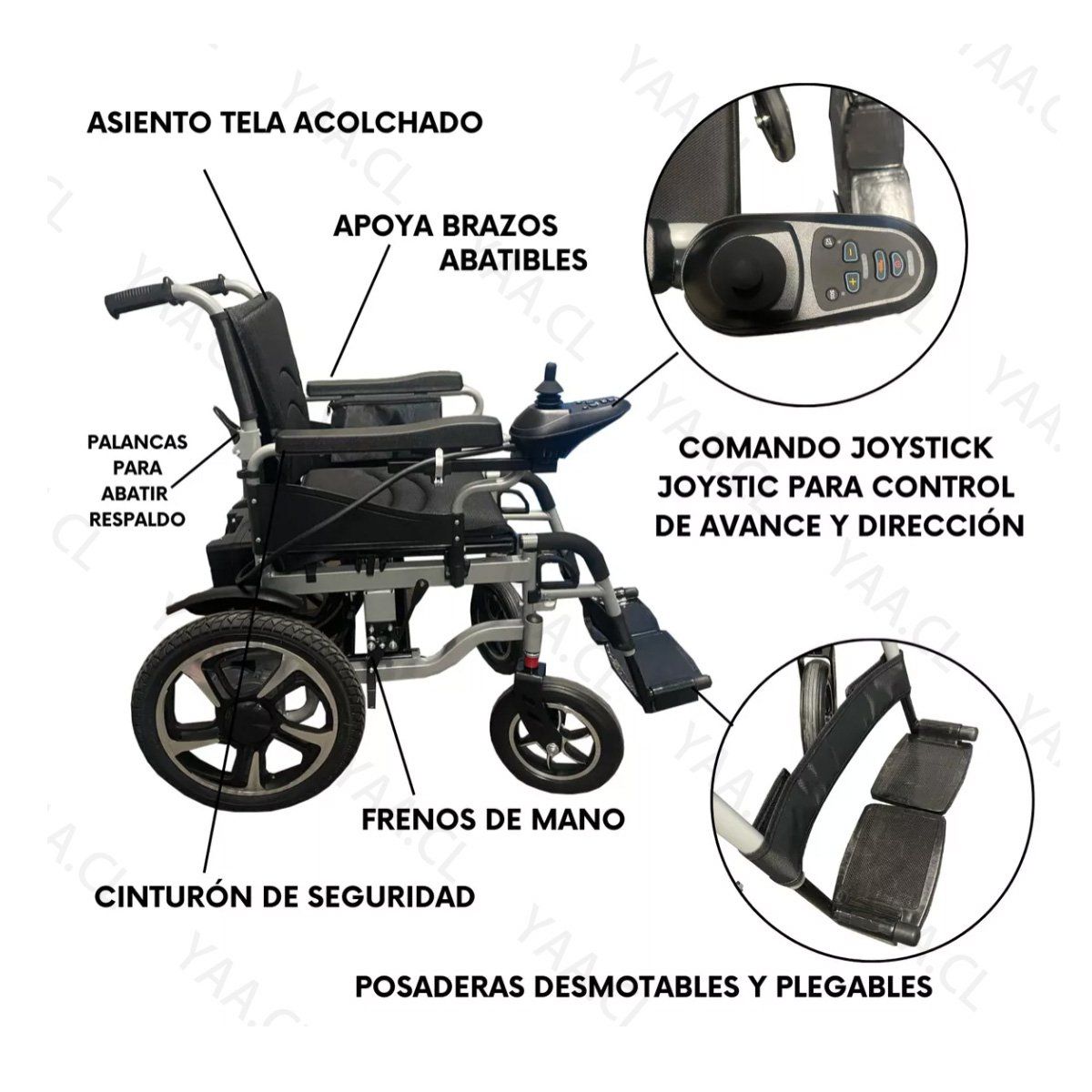 GENERICO - Silla De Ruedas Eléctrica espalda baja