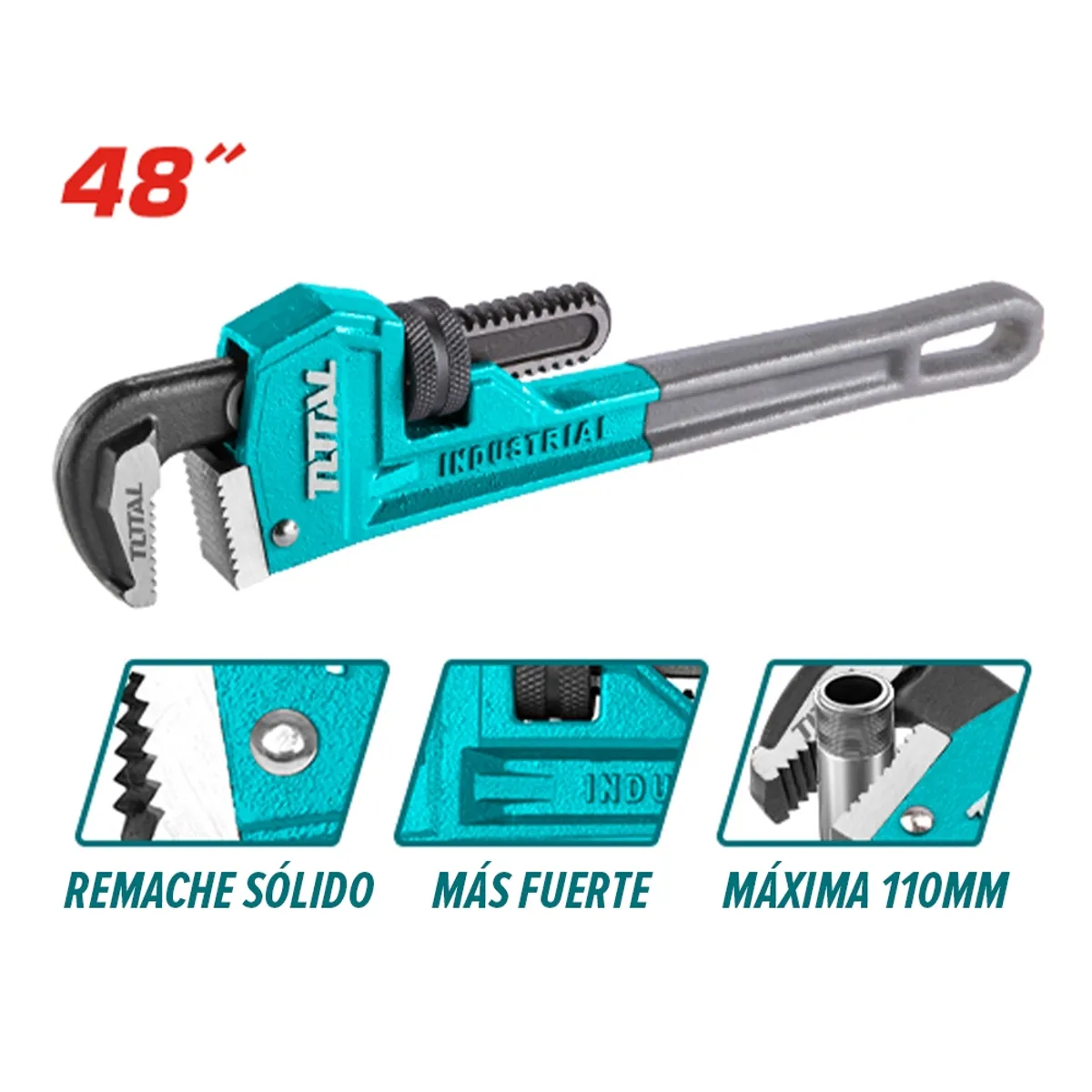 TOTAL TOOLS - Llave Stillson 48 Pulgadas Industrial TOTAL