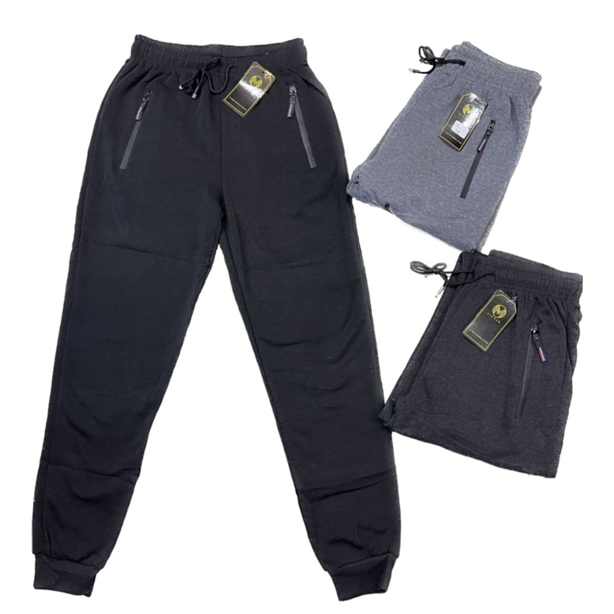 AGW - Pack 3 Pantalones Buzo Hombre . Forrado Polar Liso