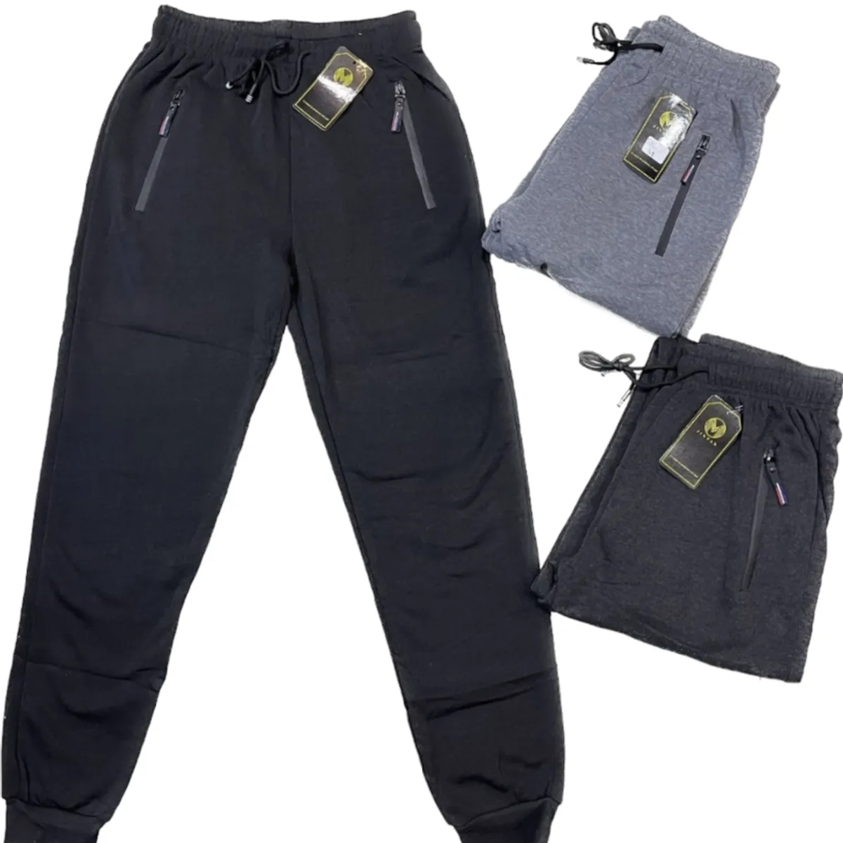 AGW - Pack 3 Pantalones Buzo Hombre . Forrado Polar Liso