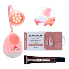 GENERICO - Kit Para Uñas Soft Gel Oval Lampara Inalámbrica Led Uv