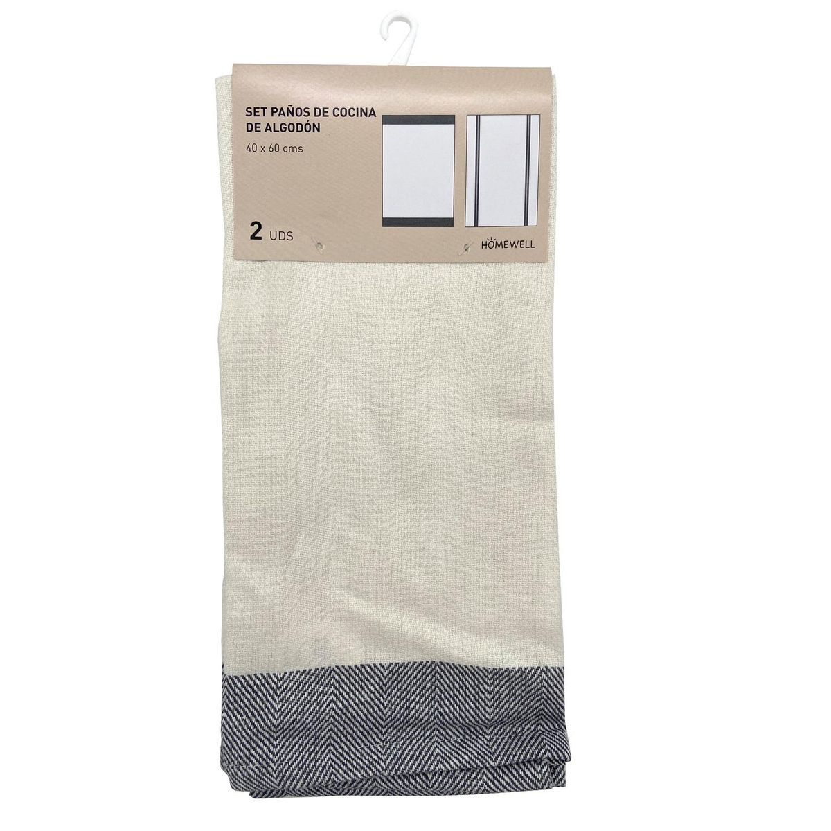 HOMEWELL - Set Paños de Cocina 60X40CM Algodón (2u) HOMEWELL