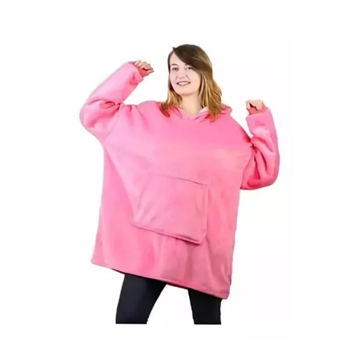 GENERICO - Polerones Felpa Con Capucha Manta Polar Bata Frazada Invierno