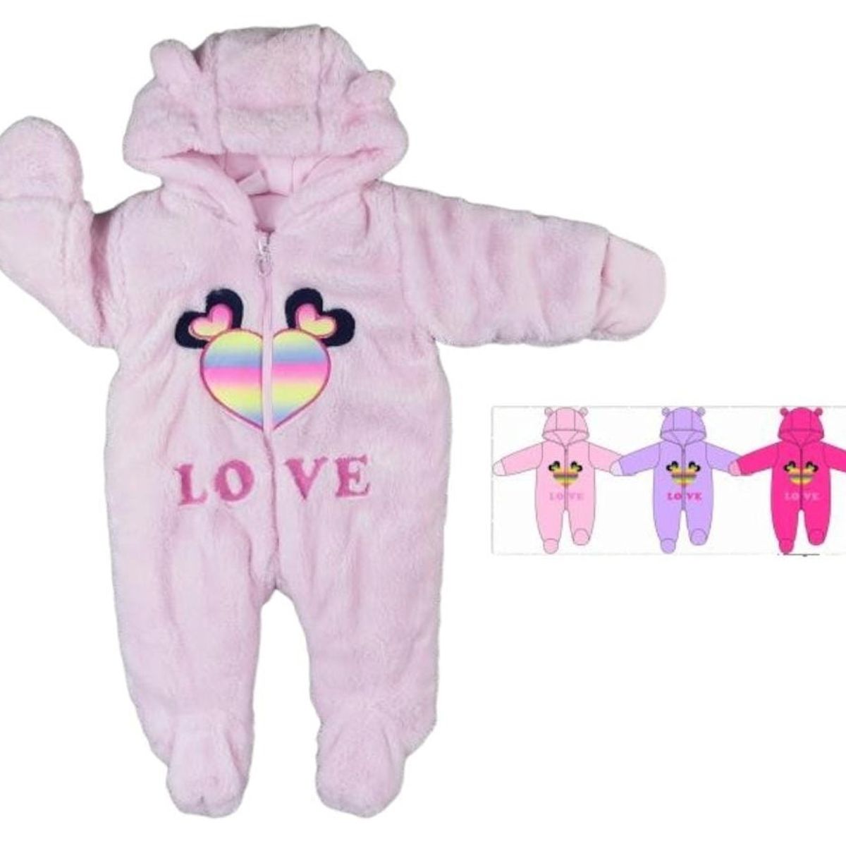 AGW - Osito Térmico Polar Niña Acolchado Forrado Algodón