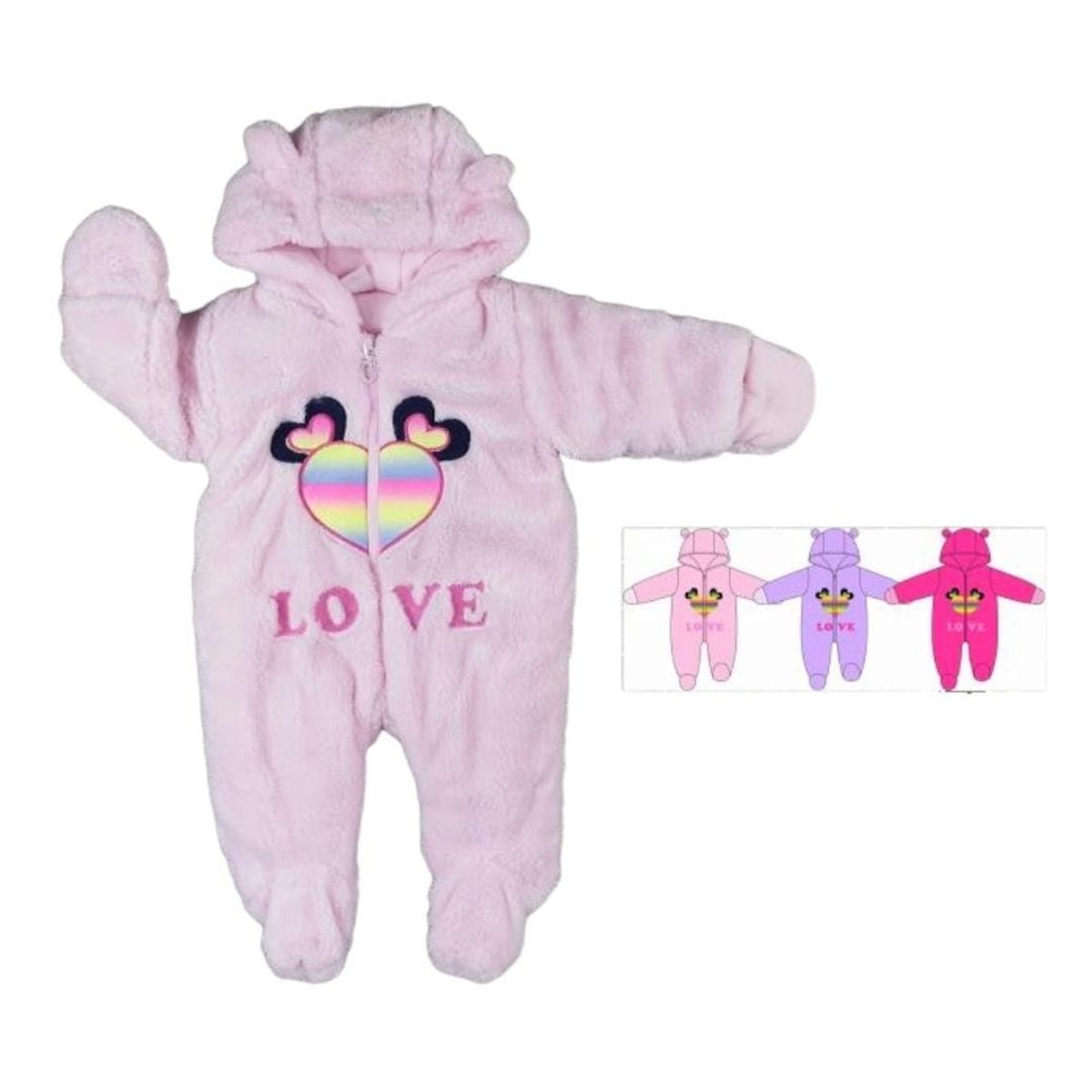 AGW - Osito Térmico Polar Niña Acolchado Forrado Algodón