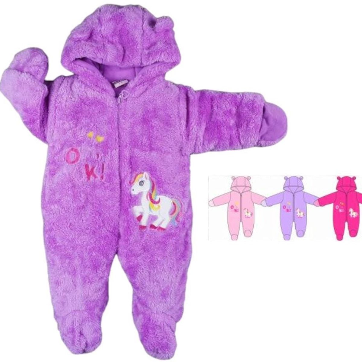 AGW - Osito Térmico Polar Niña Acolchado Forrado Algodón