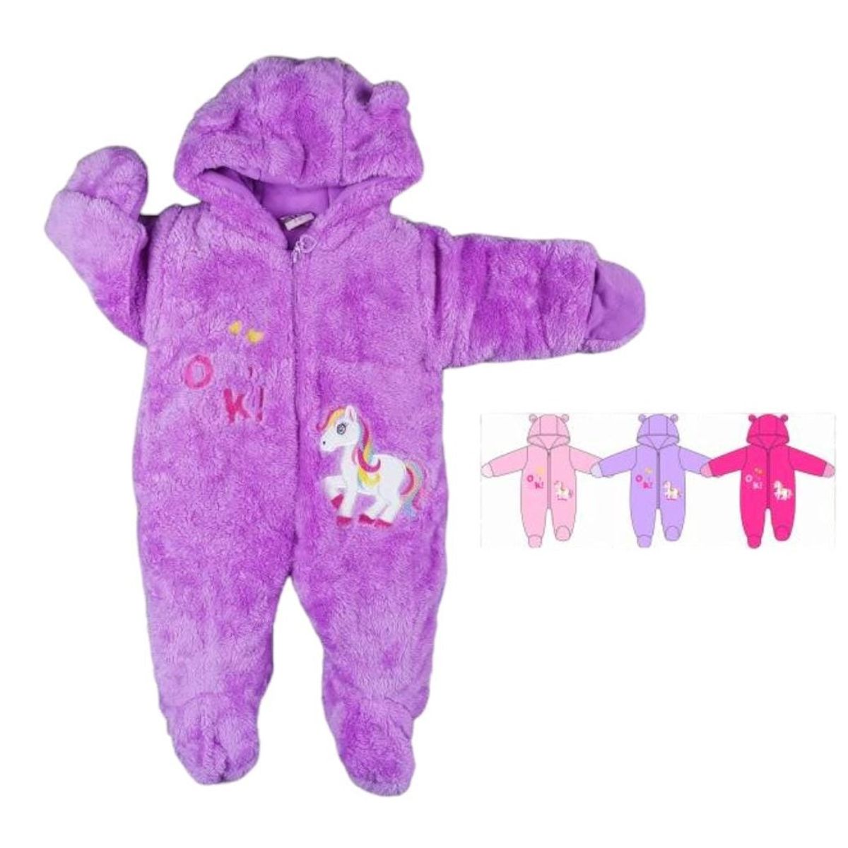 AGW - Osito Térmico Polar Niña Acolchado Forrado Algodón