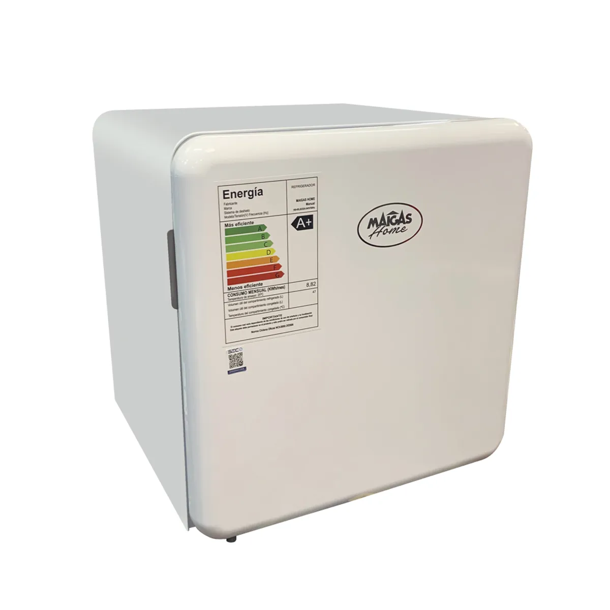 MAIGAS - Frigobar Retro 47 LT Blanco High Cooling HS-65LB