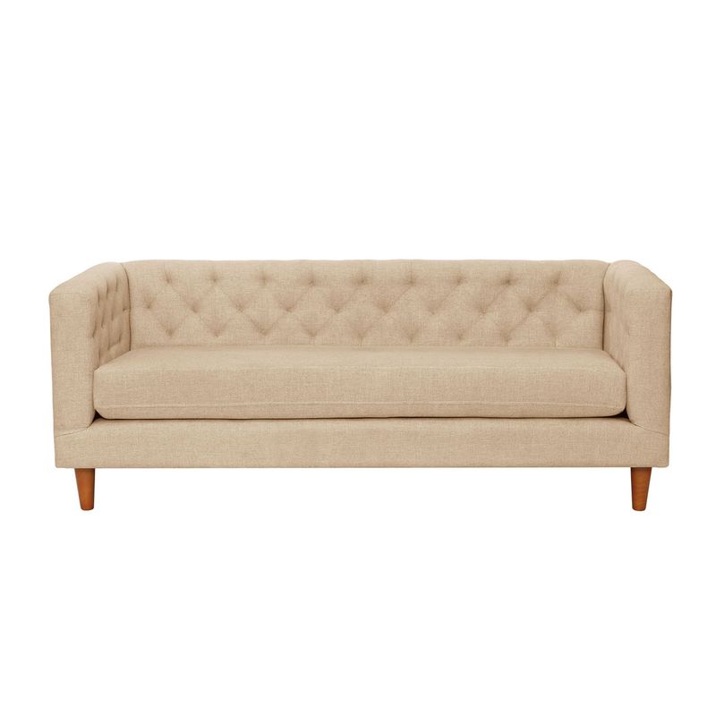 LATAM HOME - Sofá Latam Home Brescia 3 Cuerpos Lino Natural Beige
