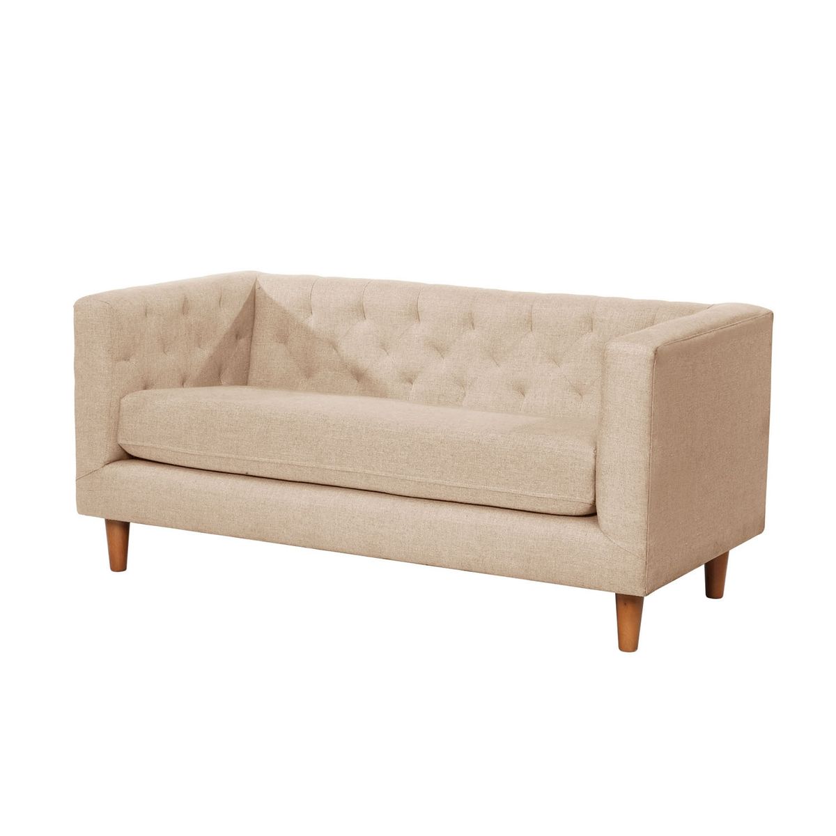 LATAM HOME - Sofá Brescia 2 Cuerpos Lino Natural