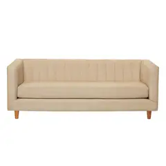 LATAM HOME - Sofá Sorrento 3 Cuerpos Lino Natural