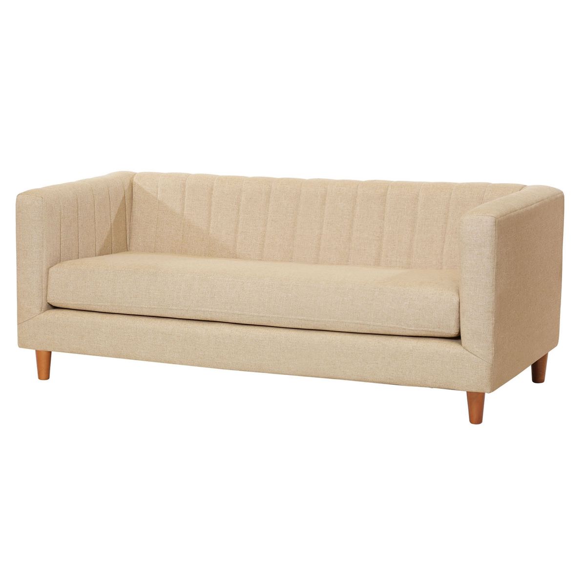 LATAM HOME - Sofá Sorrento 3 Cuerpos Lino Natural