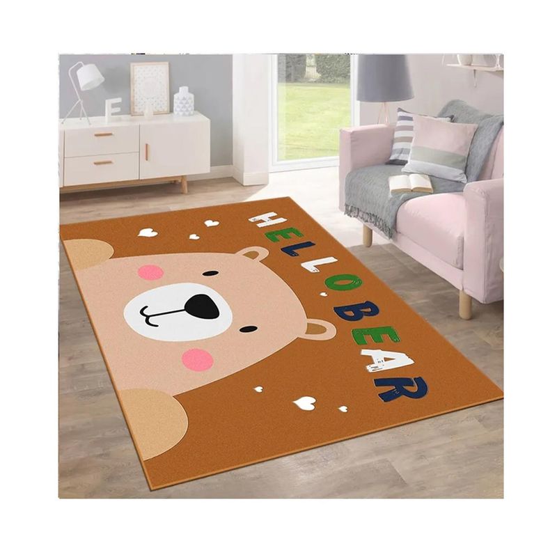 AUCKLAND OUTDOOR - Alfombra Infantil Niños Osito 80x120 cm Tapete Dormitorio