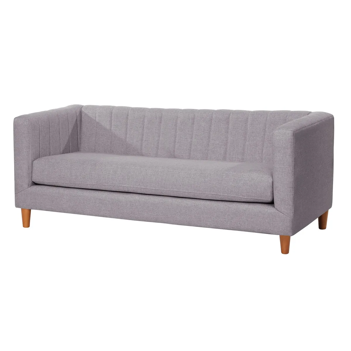 LATAM HOME - Sofá Sorrento 3 Cuerpos Lino Gris Claro