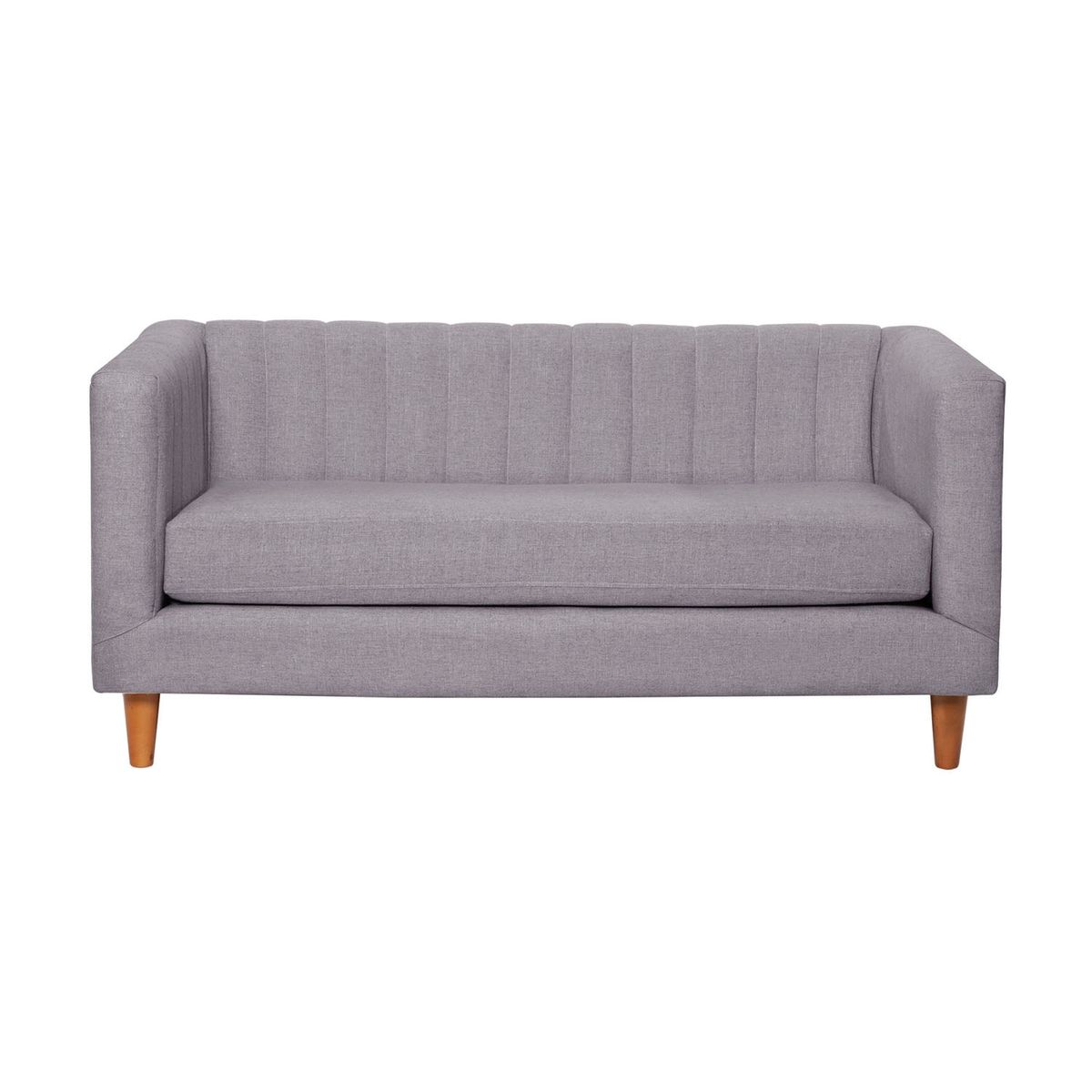 LATAM HOME - Sofá Sorrento 2 Cuerpos Lino Gris Claro