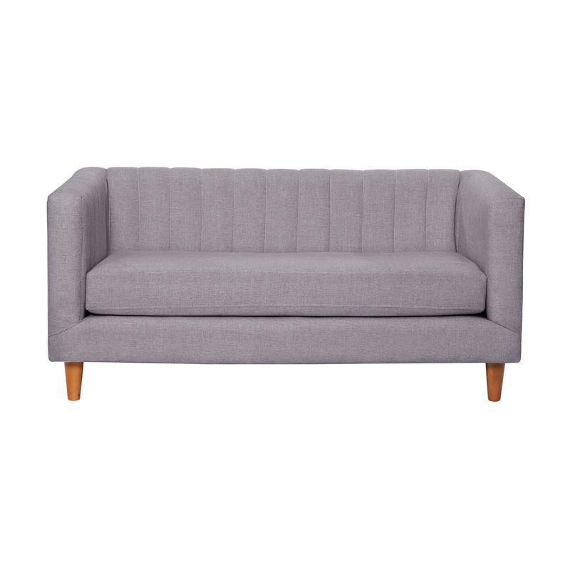 LATAM HOME - Sofá Sorrento 2 Cuerpos Lino Gris Claro