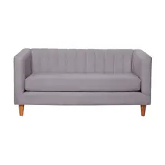 LATAM HOME - Sofá Sorrento 2 Cuerpos Lino Gris Claro