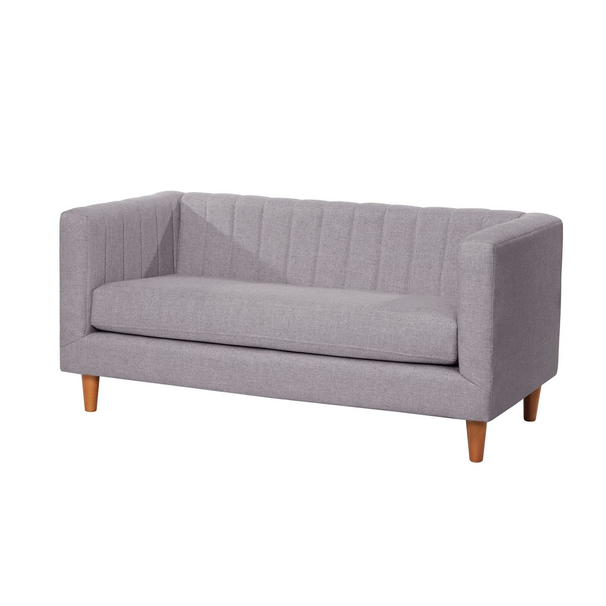 LATAM HOME - Sofá Sorrento 2 Cuerpos Lino Gris Claro