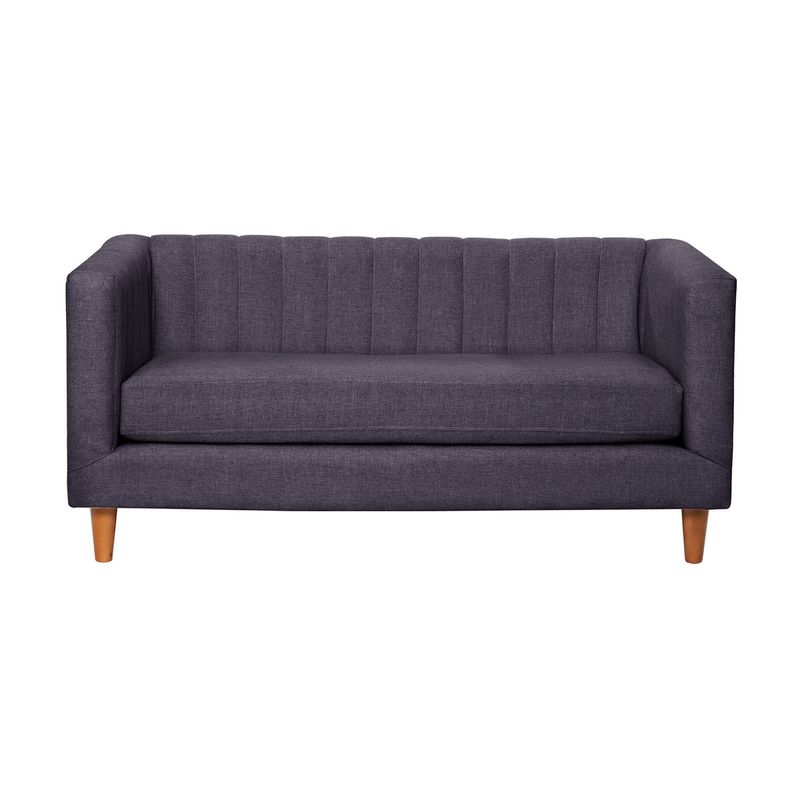LATAM HOME - Sofá Sorrento 2 Cuerpos Lino Gris Oscuro