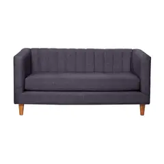 LATAM HOME - Sofá Sorrento 2 Cuerpos Lino Gris Oscuro