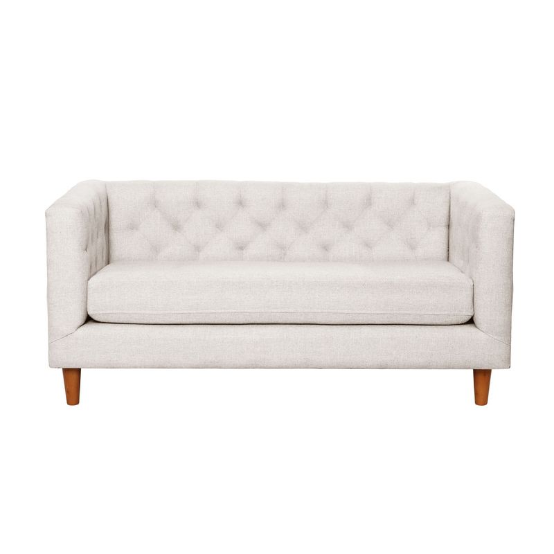 LATAM HOME - Sofá Brescia 2 Cuerpos Lino Blanco