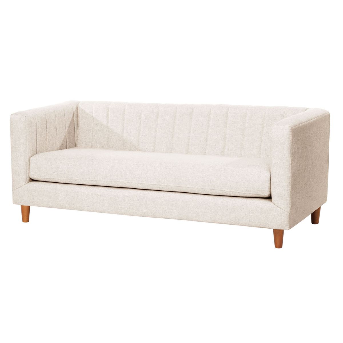 LATAM HOME - Sofá Sorrento 3 Cuerpos Lino Blanco