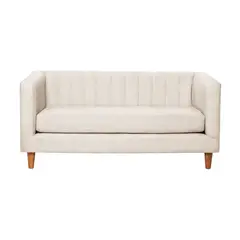 LATAM HOME - Sofá Sorrento 2 Cuerpos Lino Blanco