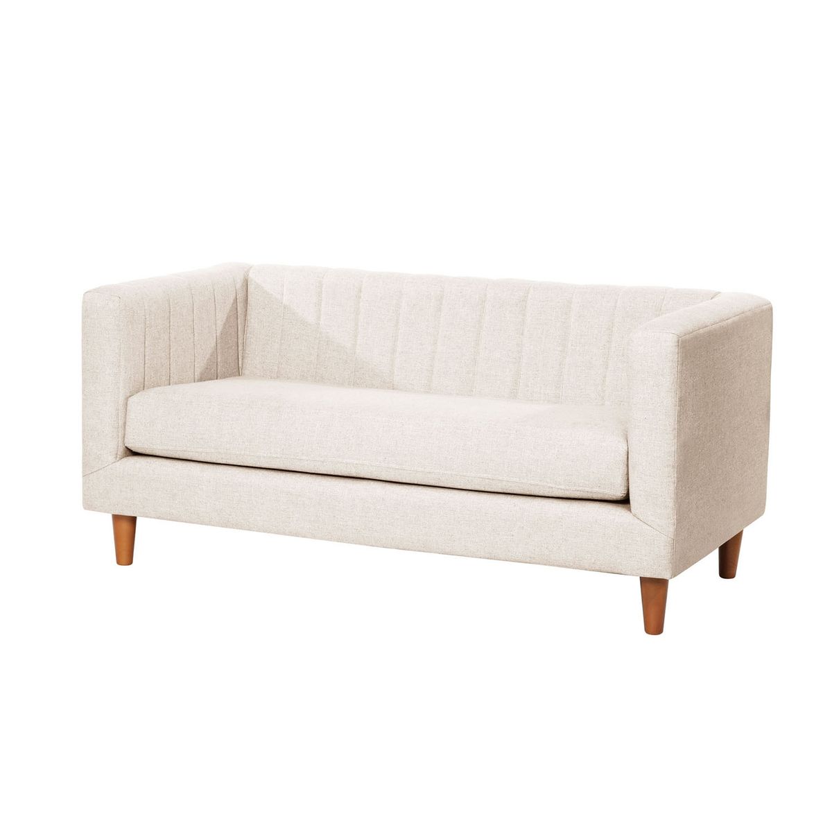 LATAM HOME - Sofá Sorrento 2 Cuerpos Lino Blanco