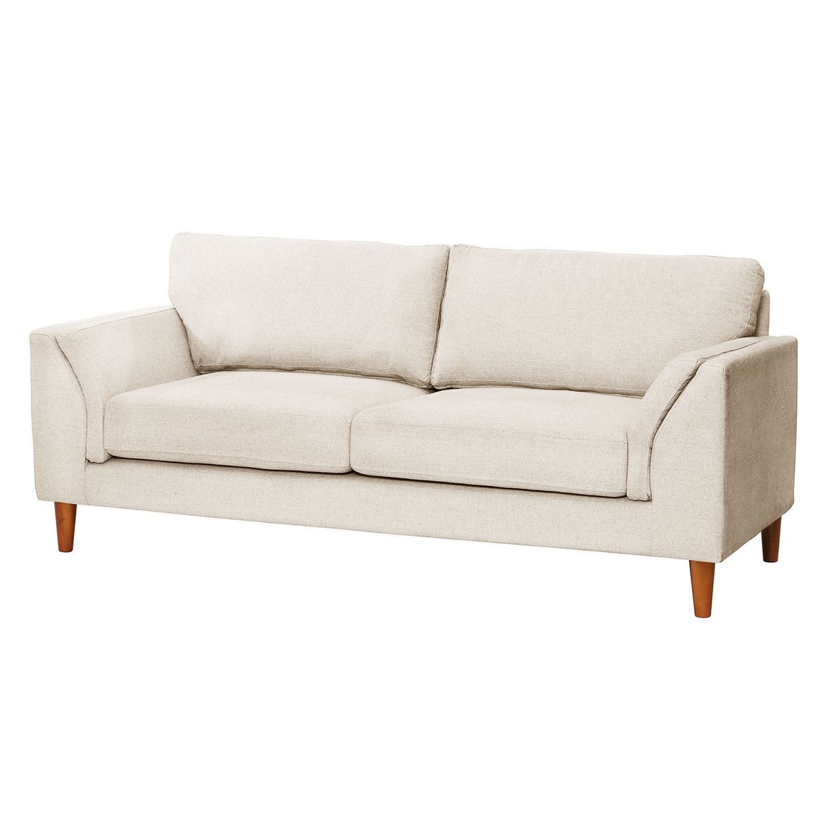 Sofá Milan 3 Cuerpos Lino Blanco Con Asiento de Resortes Pocket, marca LATAM HOME - Foto 2