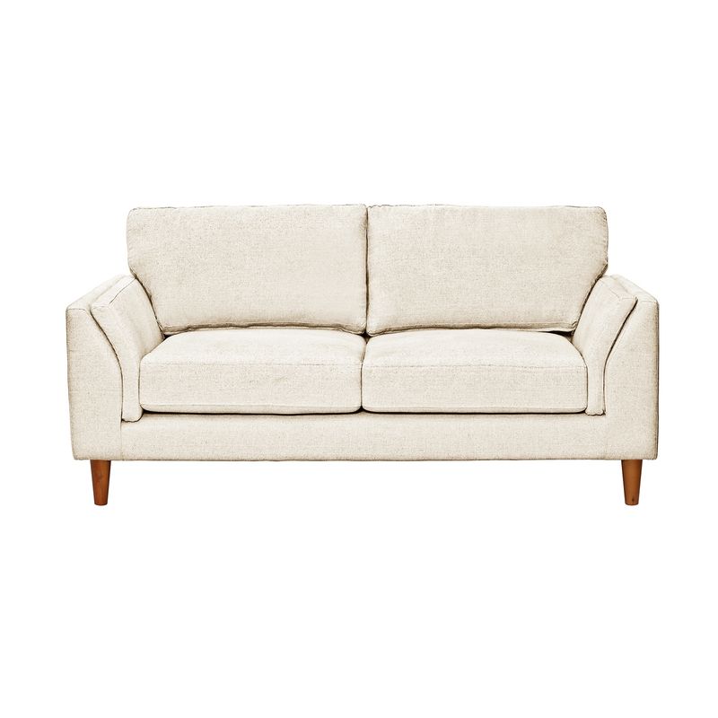 LATAM HOME - Sofá Milan 2 Cuerpos Lino Blanco