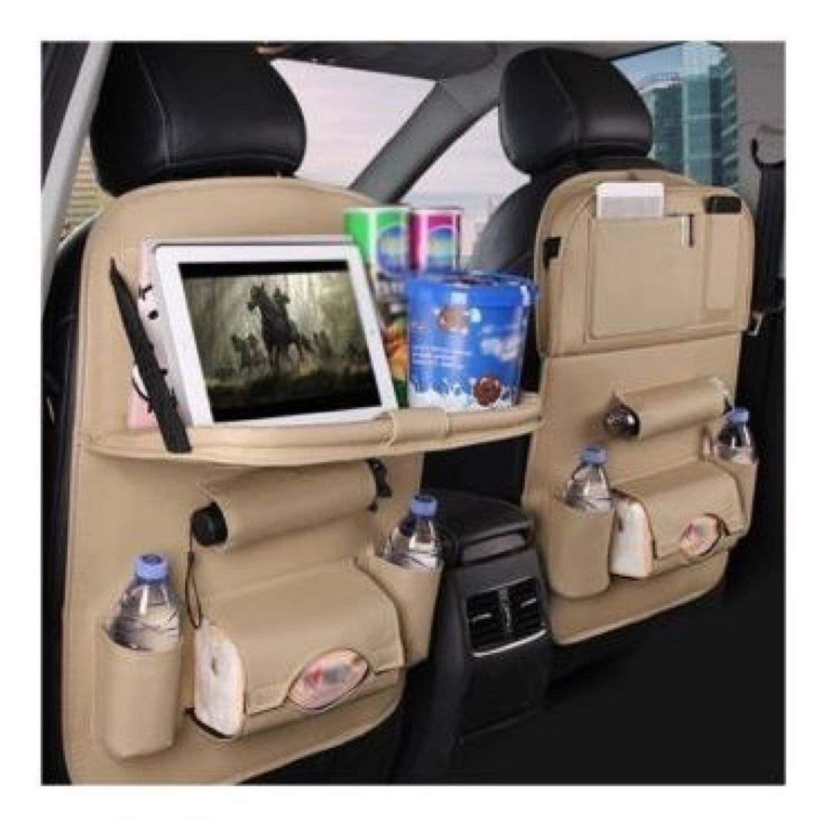 U BUY - Organizador De Asiento De Auto Carro Multifuncional Cuero Pu