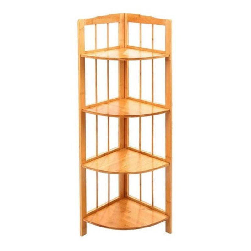 U BUY - Repisa Esquinero De Madera Estante De 4 Niveles