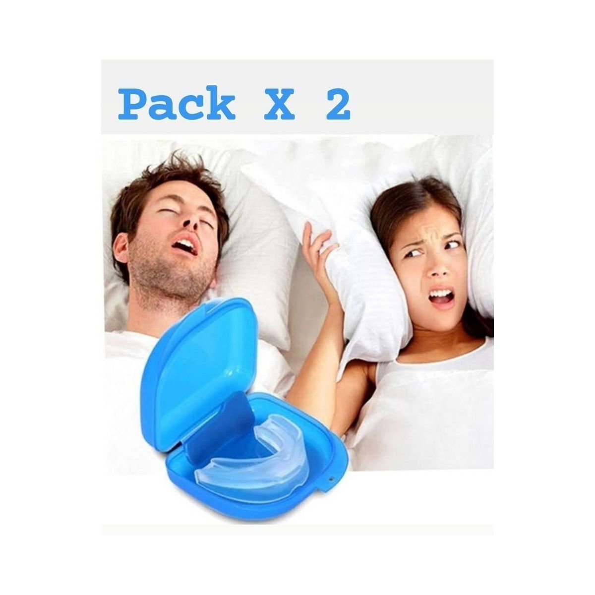 U BUY - Pack X2 Protector Dental Placa Anti Bruxismo Anti Ronquidos