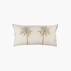 LOUNGE - Funda de Cojín Algodón Palmeras 30 X 60 Cm