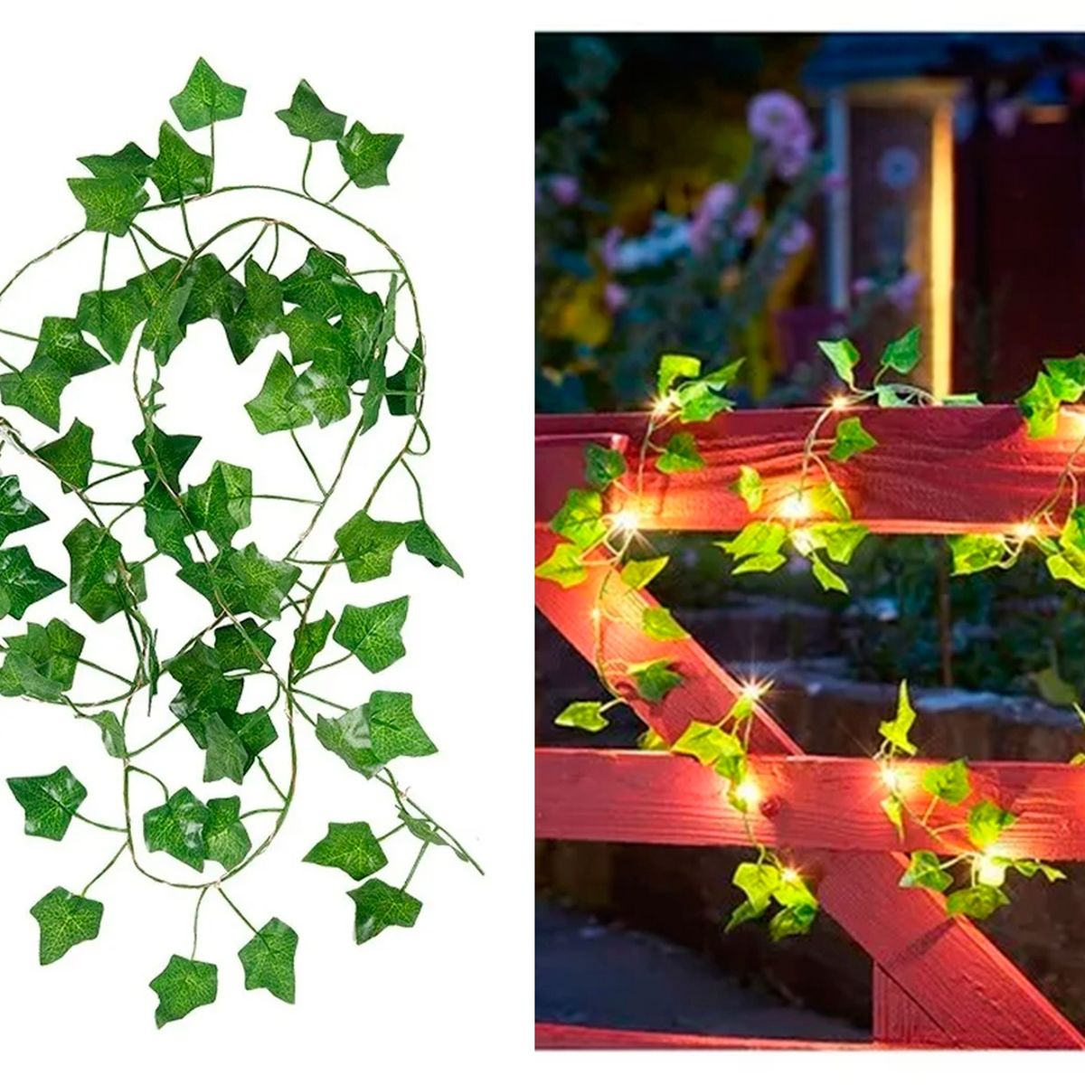 GENERICO - Guirnalda De Luces Led Solares De Hojas De Arce De 5 M