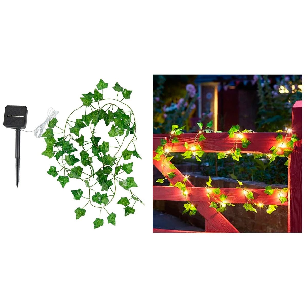 GENERICO - Guirnalda De Luces Led Solares De Hojas De Arce De 5 M