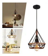 U BUY - Lámparas Colgante Vintage Industrial Cuerda De Cáñamo6608