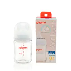 PIGEON - Mamadera De Vidrio Boca Ancha 160 Ml
