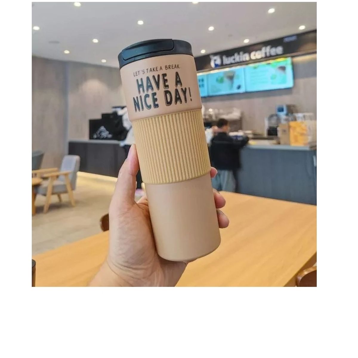 GENERICO - Vaso Termico Portátil Doble Capa De Acero Inoxidable Te Café