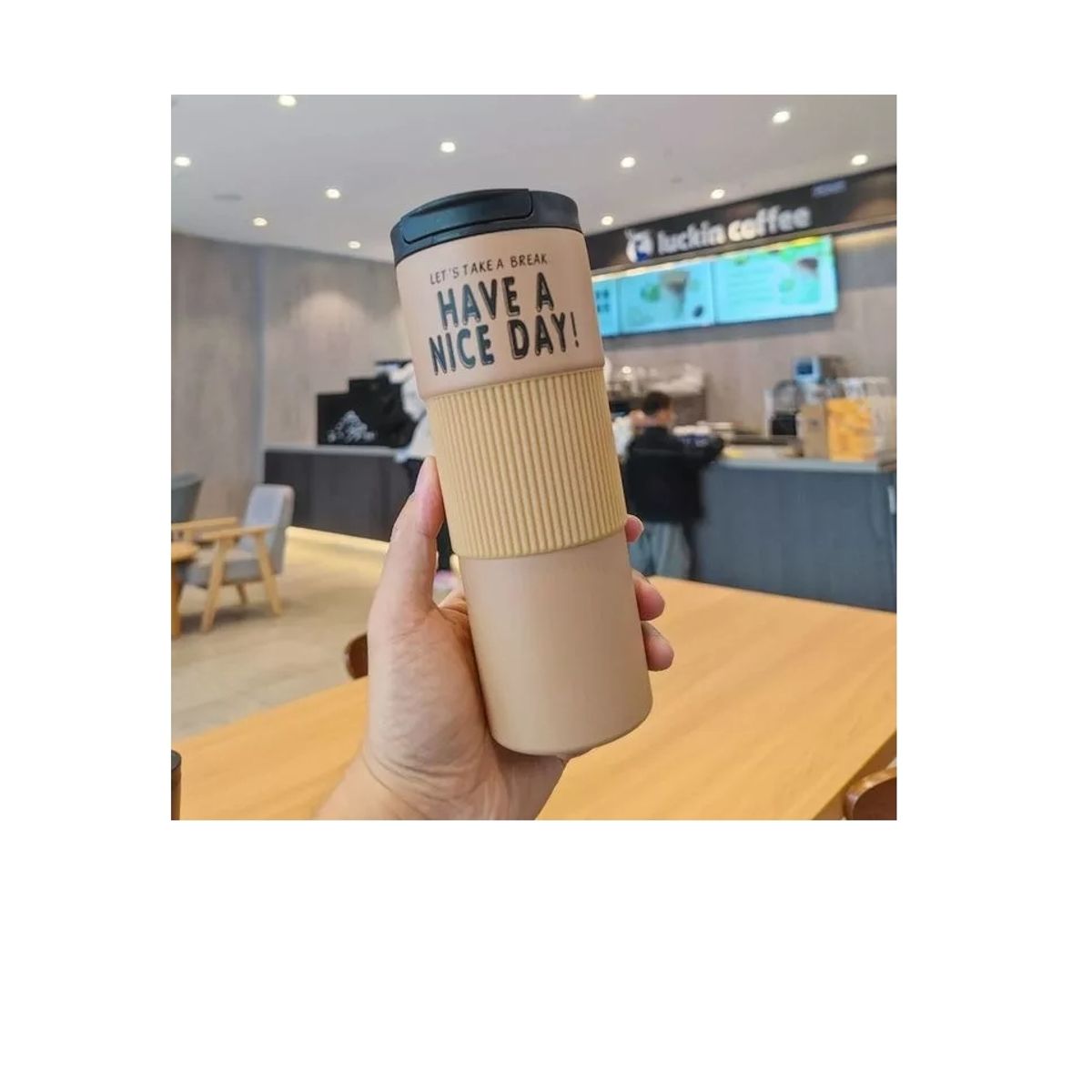 GENERICO - Vaso Termico Portátil Doble Capa De Acero Inoxidable Te Café