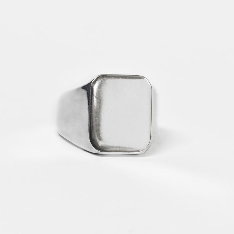 ROSETT - Anillo sello cuadrado Plata 925