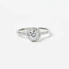 ROSETT - Anillo circón central rodeado de circones