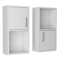 Mueble Auxiliar Con 1 Puerta X2 Unidades - Blanco 60.1x30x16 cm