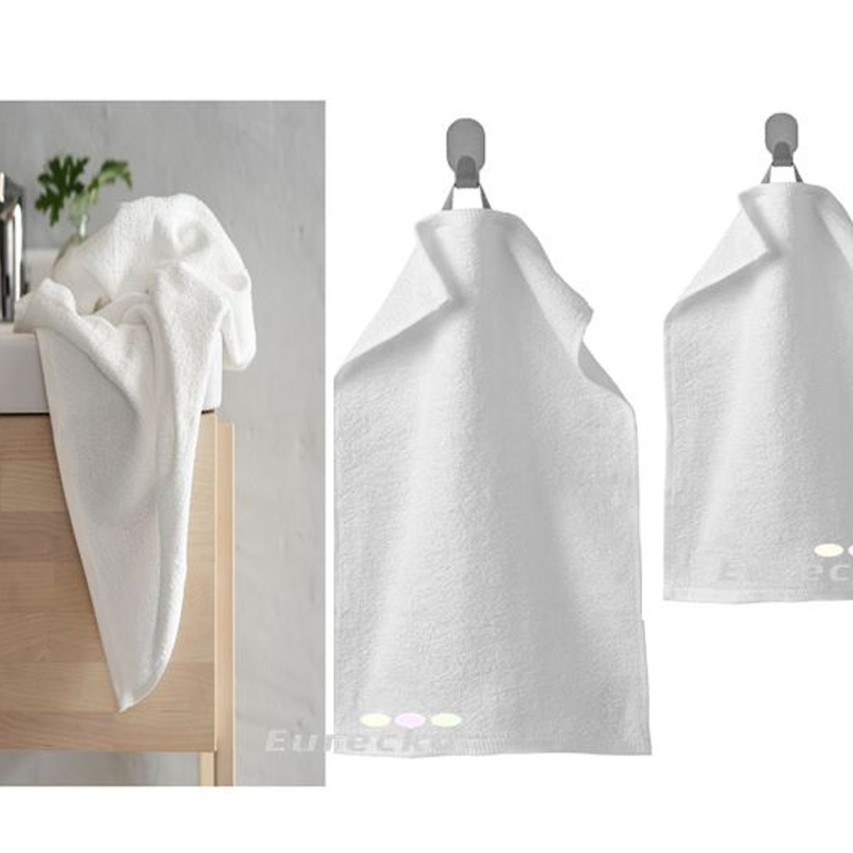 GENERICO - Set Juego De 2 Toallas De Mano 100% Algodon Suaves