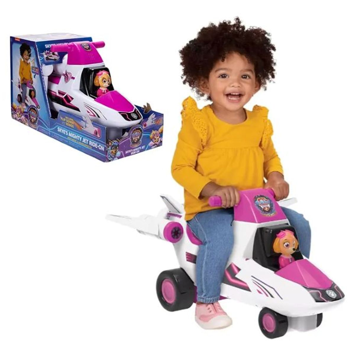 PAW PATROL - Caminador Correpasillo Skye Paw Patrol Mighty Movie Jet Rosa