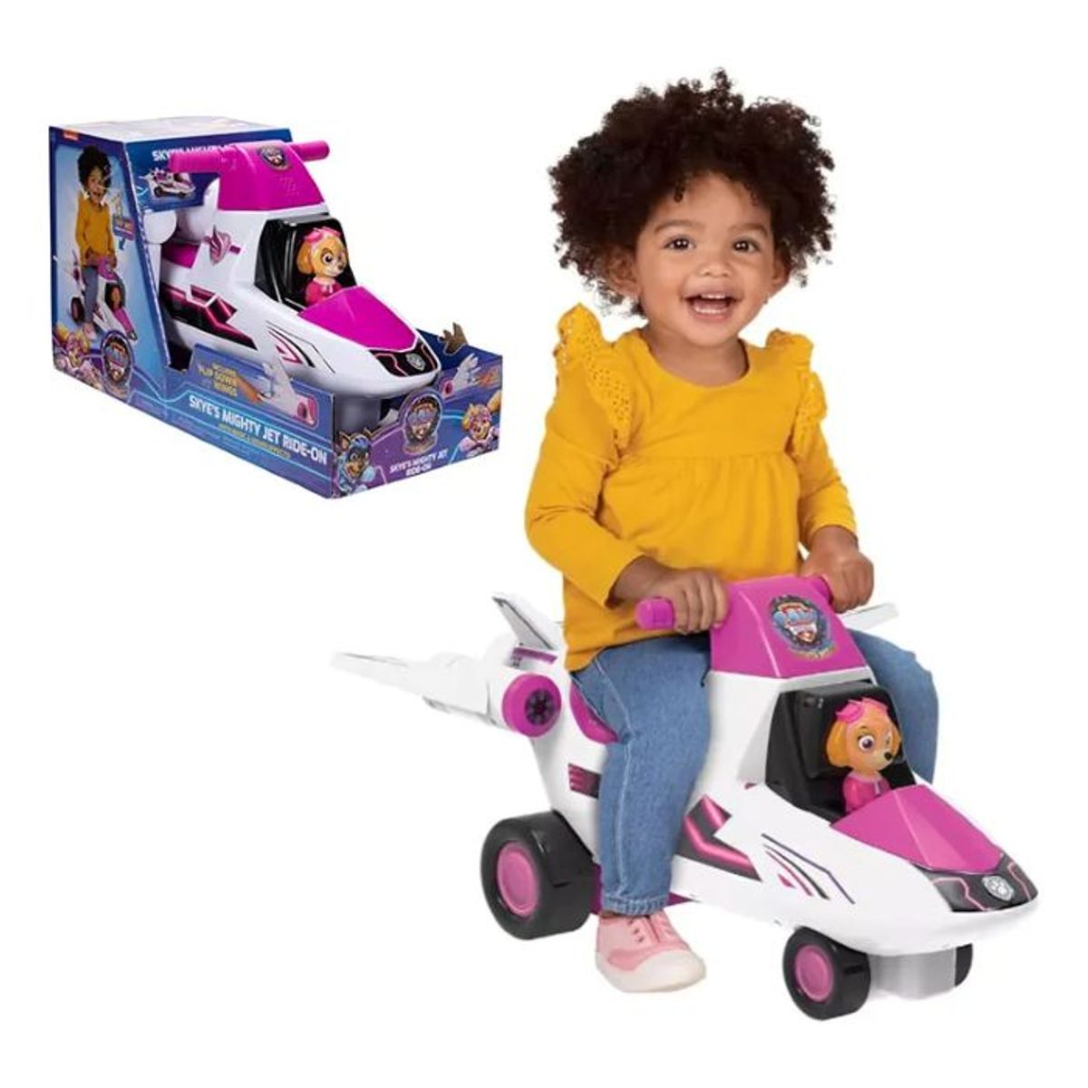 PAW PATROL - Caminador Correpasillo Skye Paw Patrol Mighty Movie Jet Rosa