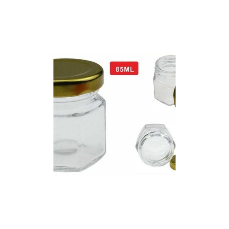 U BUY - Frasco De Vidrio Hexagonal 85ml  Packx12 #820676