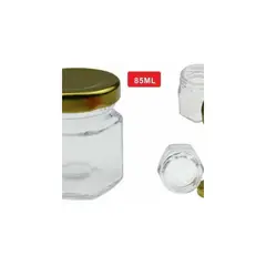 U BUY - Frasco De Vidrio Hexagonal 85ml Packx12 #820676
