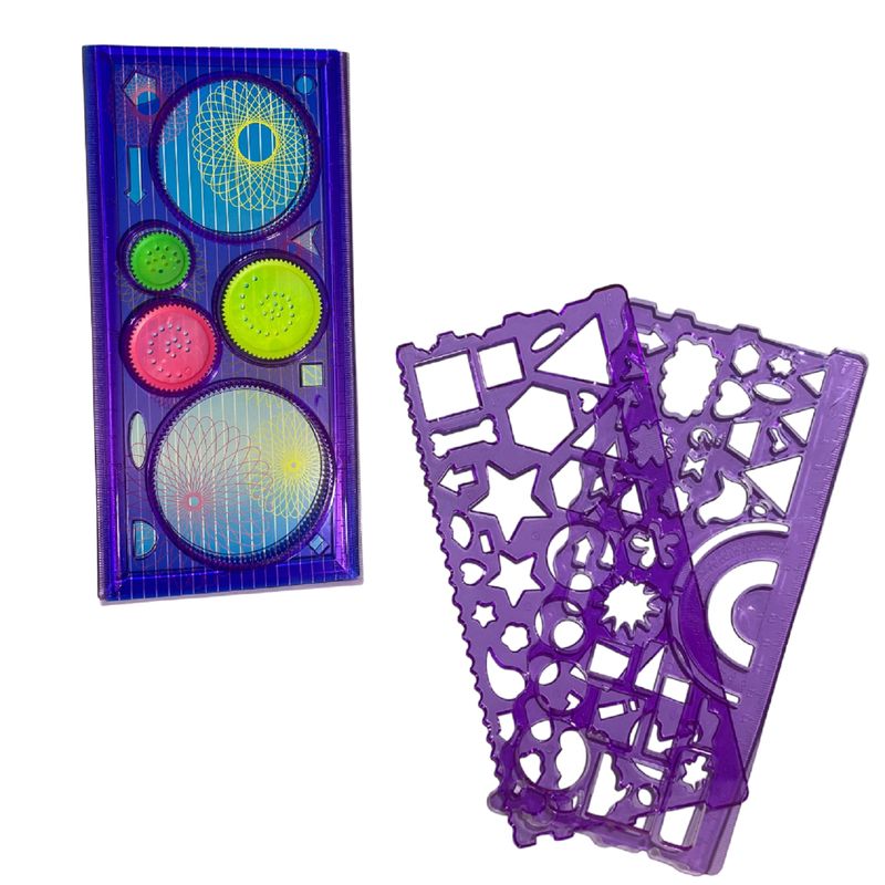 GENERICO - set espirografo regla de figuras mandala reglas figuras