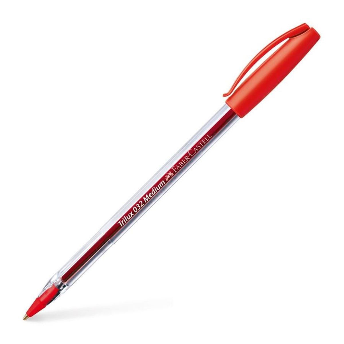 FABER-CASTELL - Pack 3 Lápiz pasta trilux punta media rojo